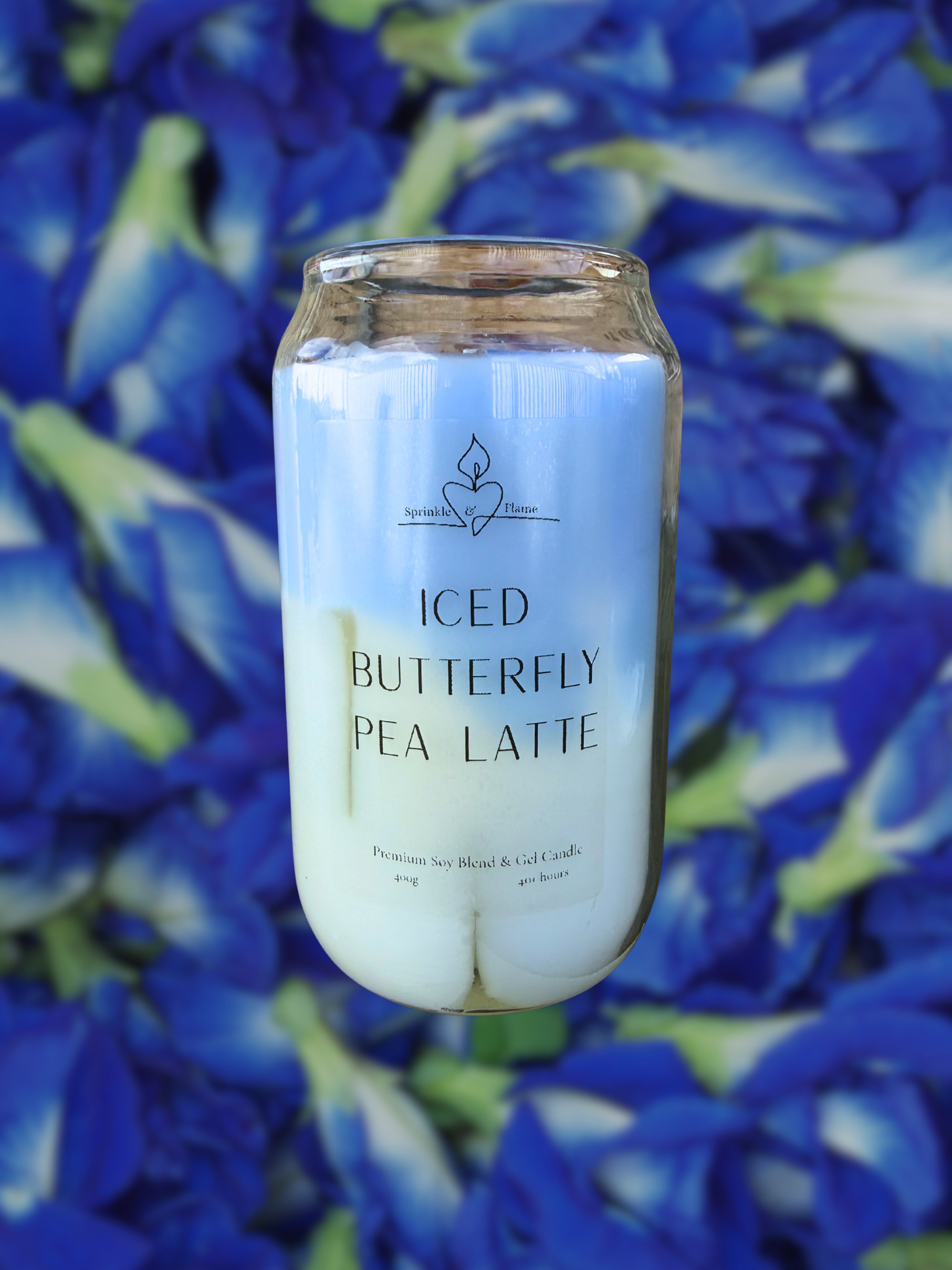 Iced Butterfly Pea Latte Candle