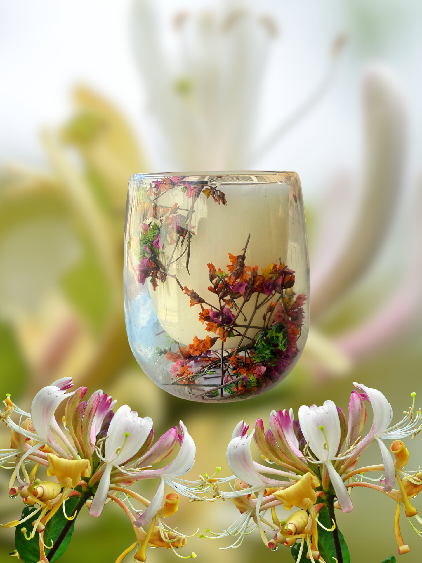 Japanese Honeysuckle Floral Candle