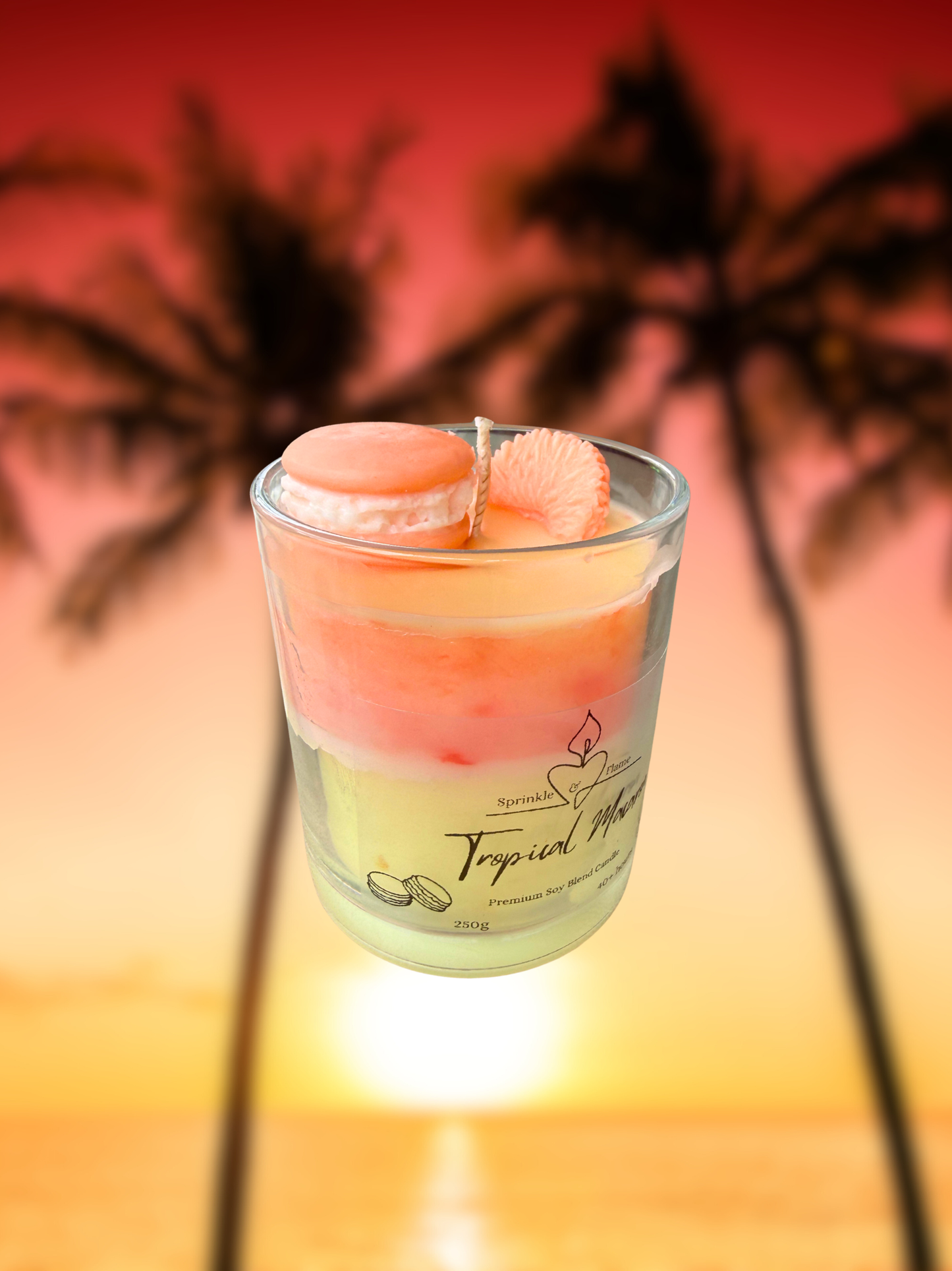 Tropical Macaron Candle