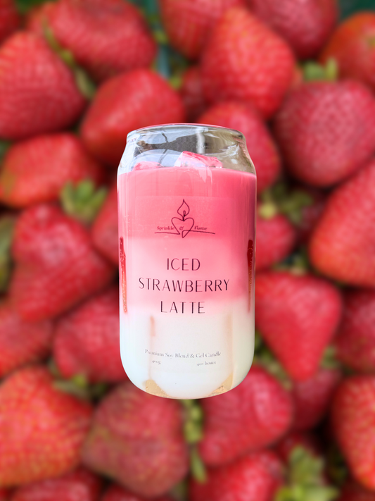 Iced Strawberry Latte Candle