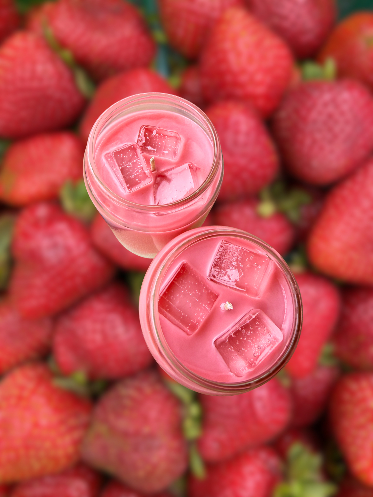 Iced Strawberry Latte Candle