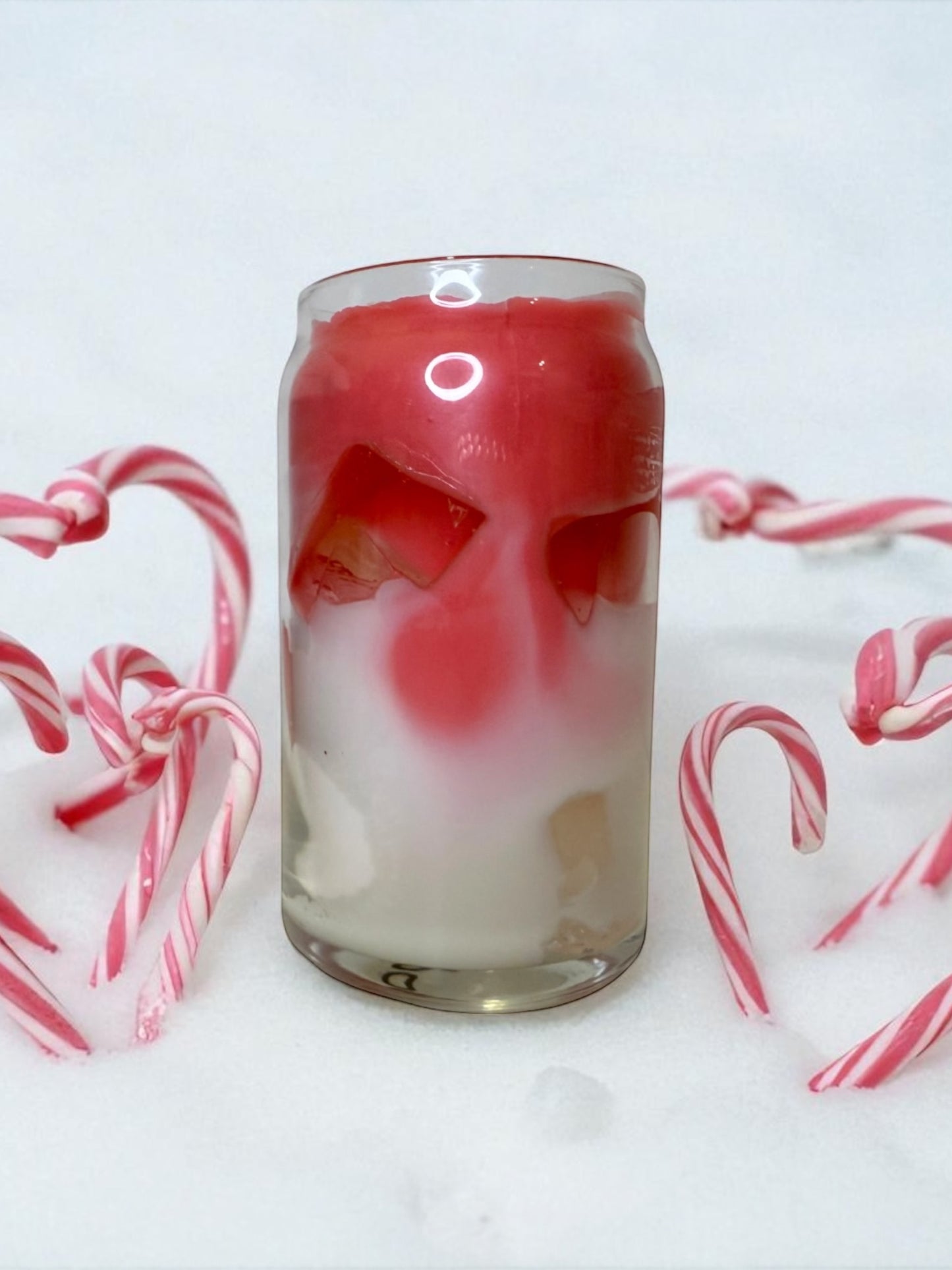 Iced Candy Cane Latte Candle