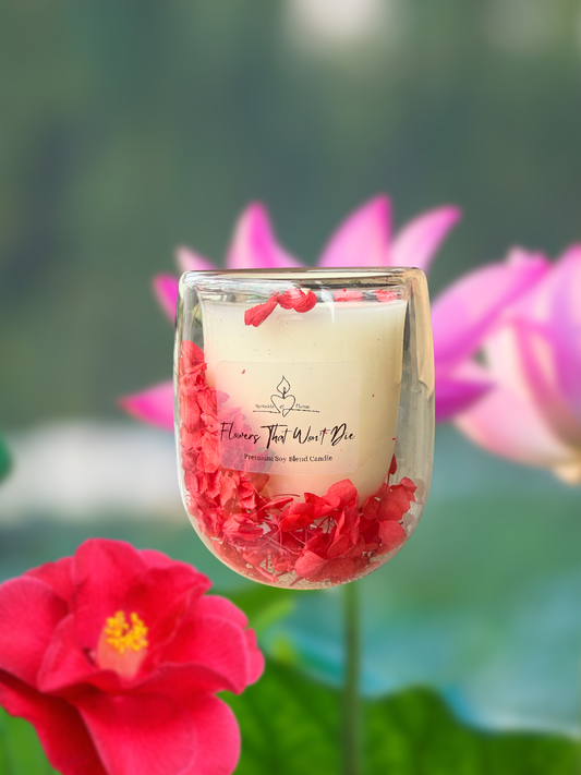 Flowers That Won’t Die Floral Candle