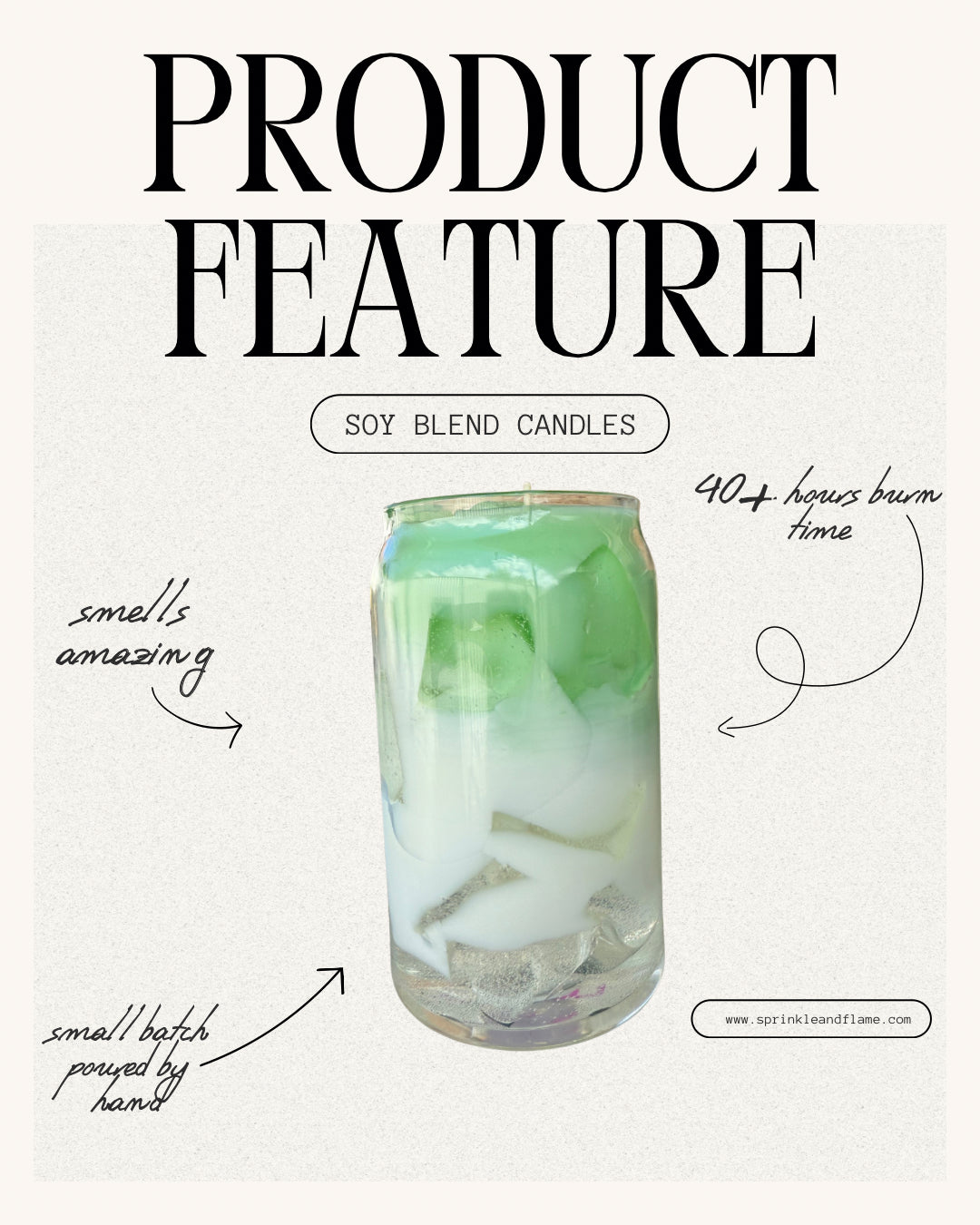 Iced Butterfly Pea Latte Candle