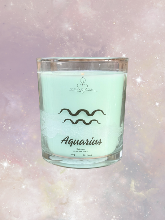 Aquarius Zodiac Candle