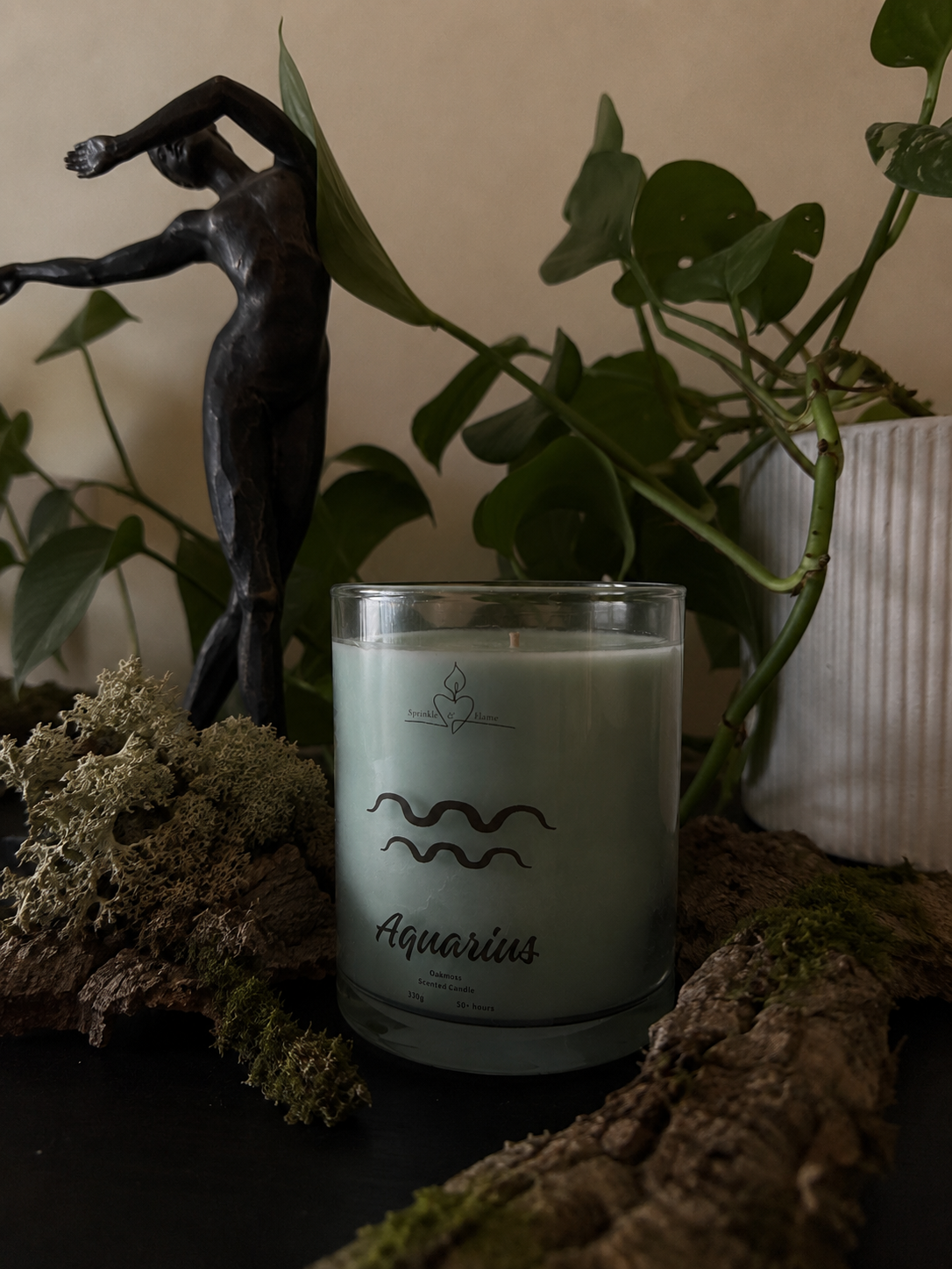 Aquarius Zodiac Candle