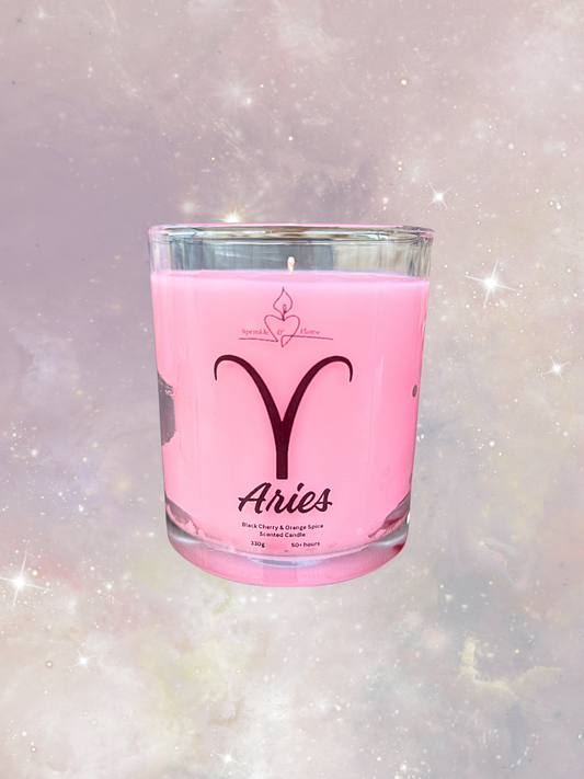 Aries Zodiac Candle