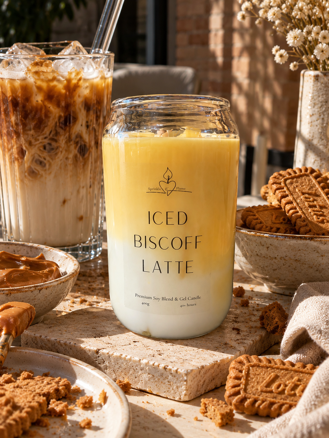 Iced Biscoff Latte Candle