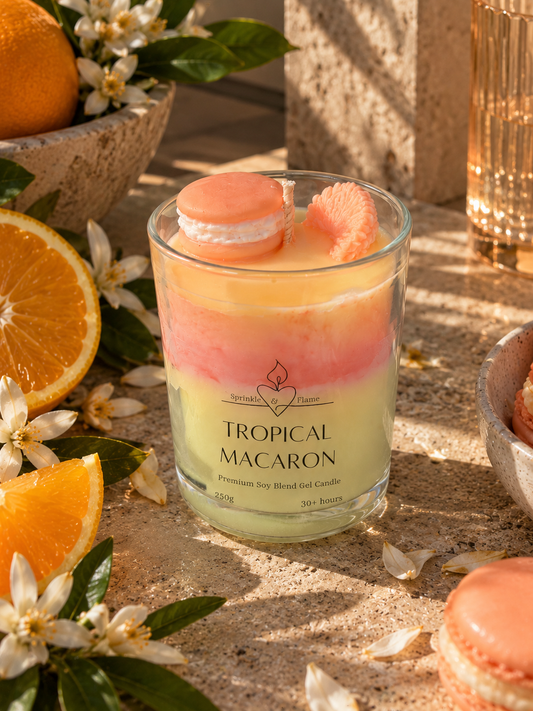 Tropical Macaron Candle