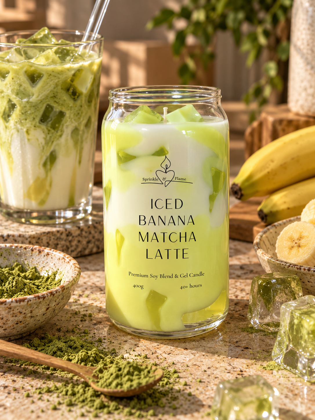 Iced Banana Matcha Latte Candle