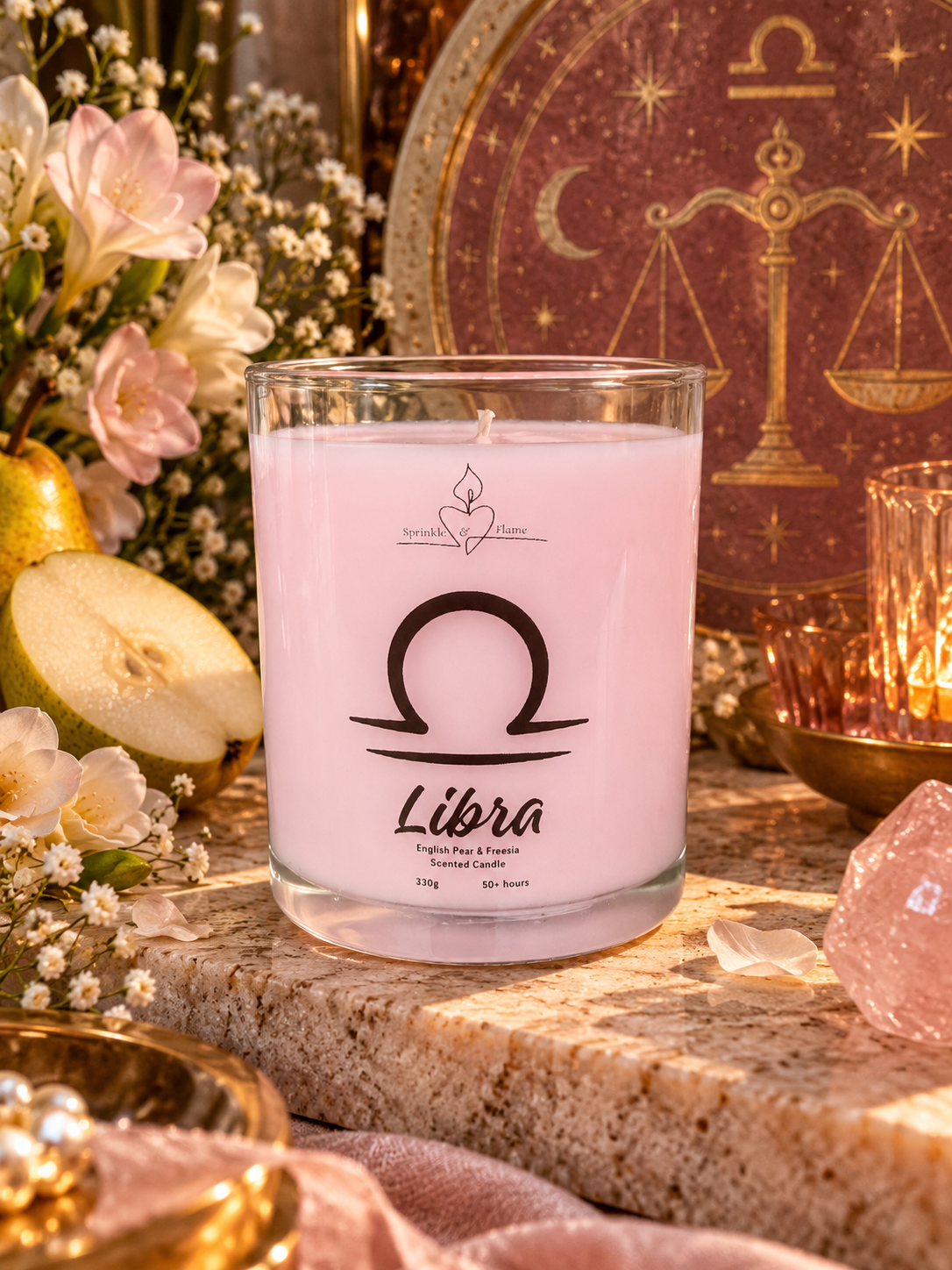 Libra Zodiac Candle
