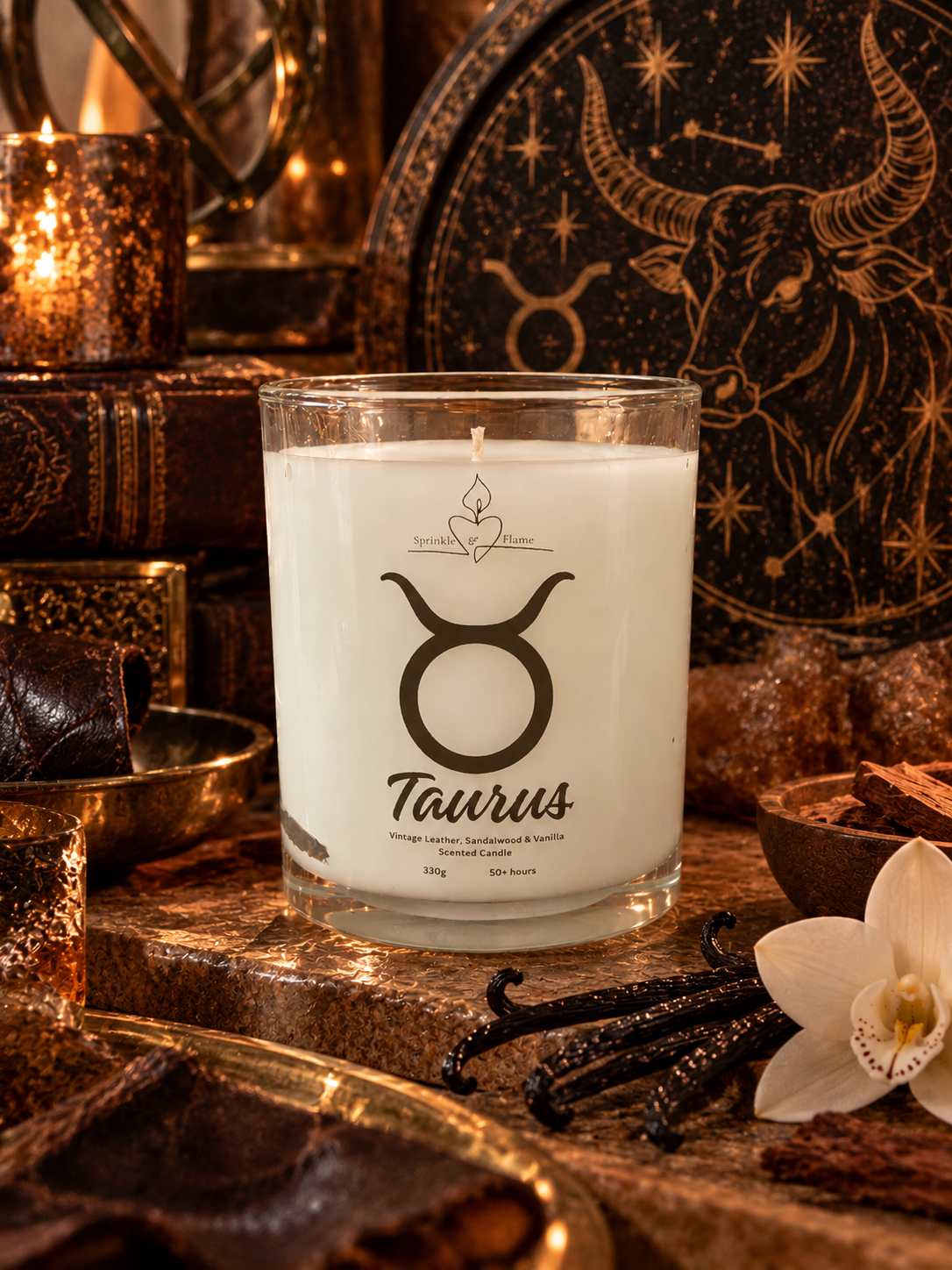 Taurus Zodiac Candle