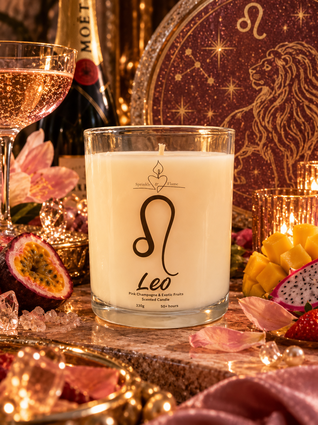 Leo Zodiac Candle