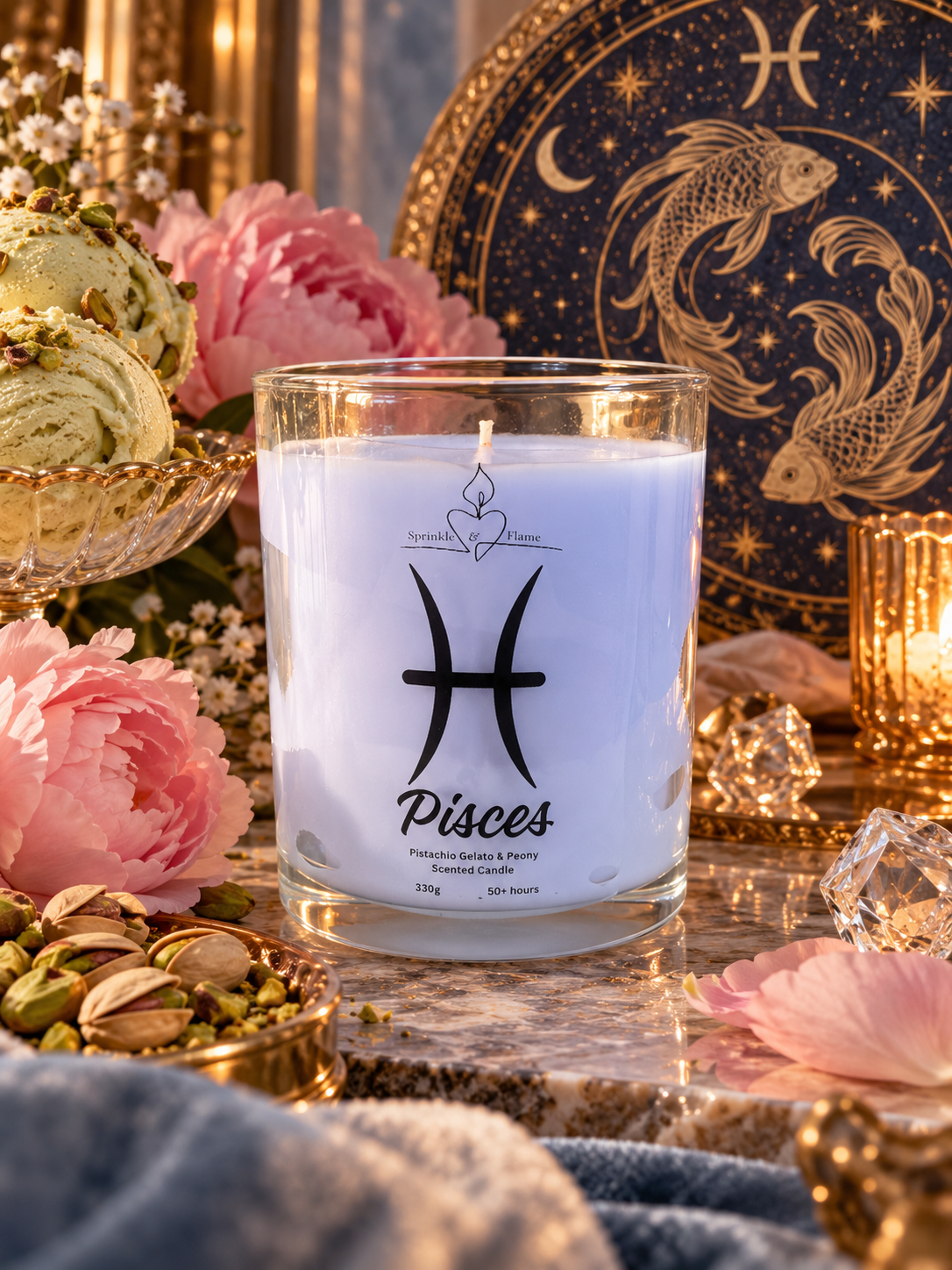 Pisces Zodiac Candle