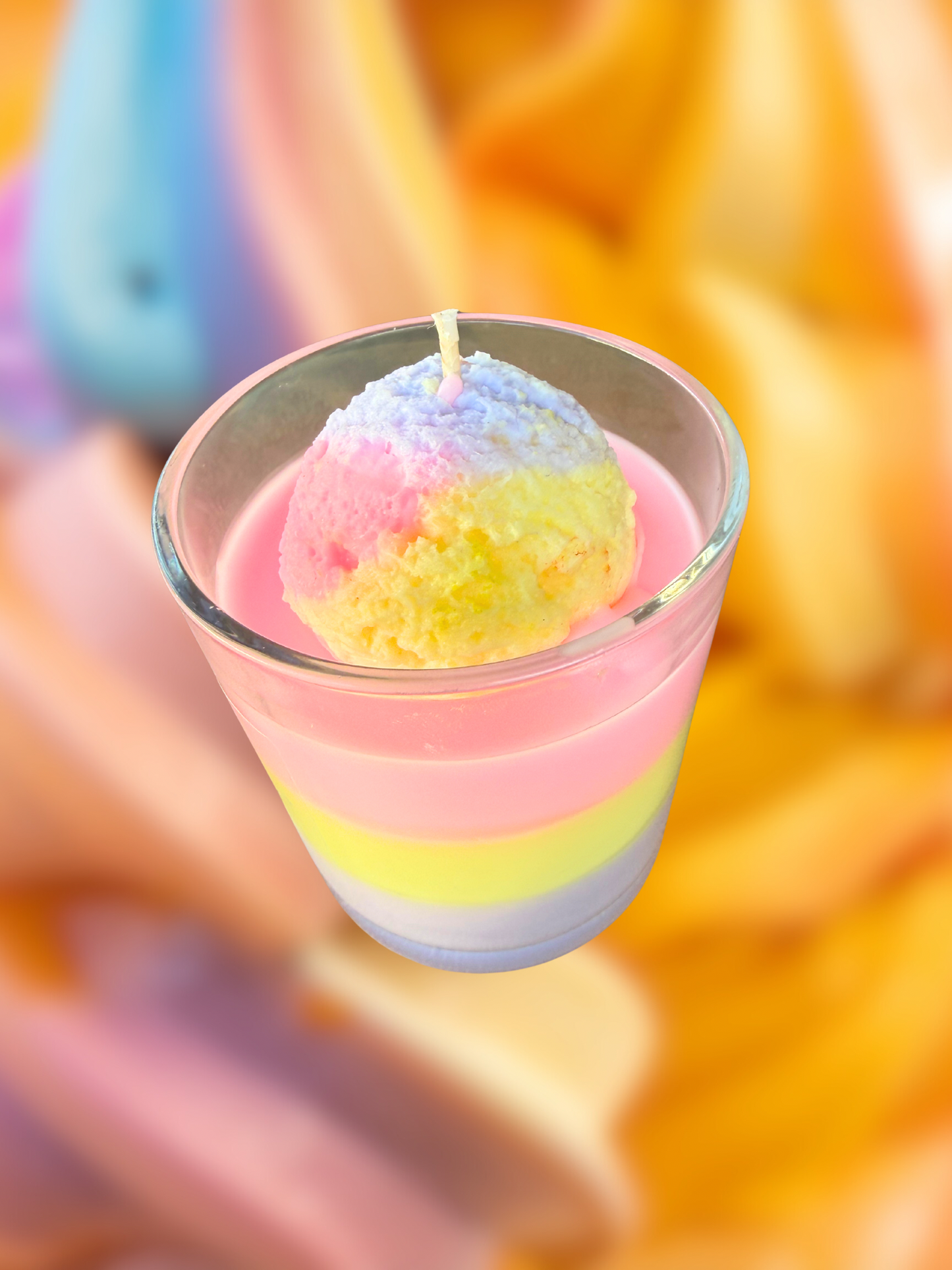 Rainbow Sherbet Sorbet Candle