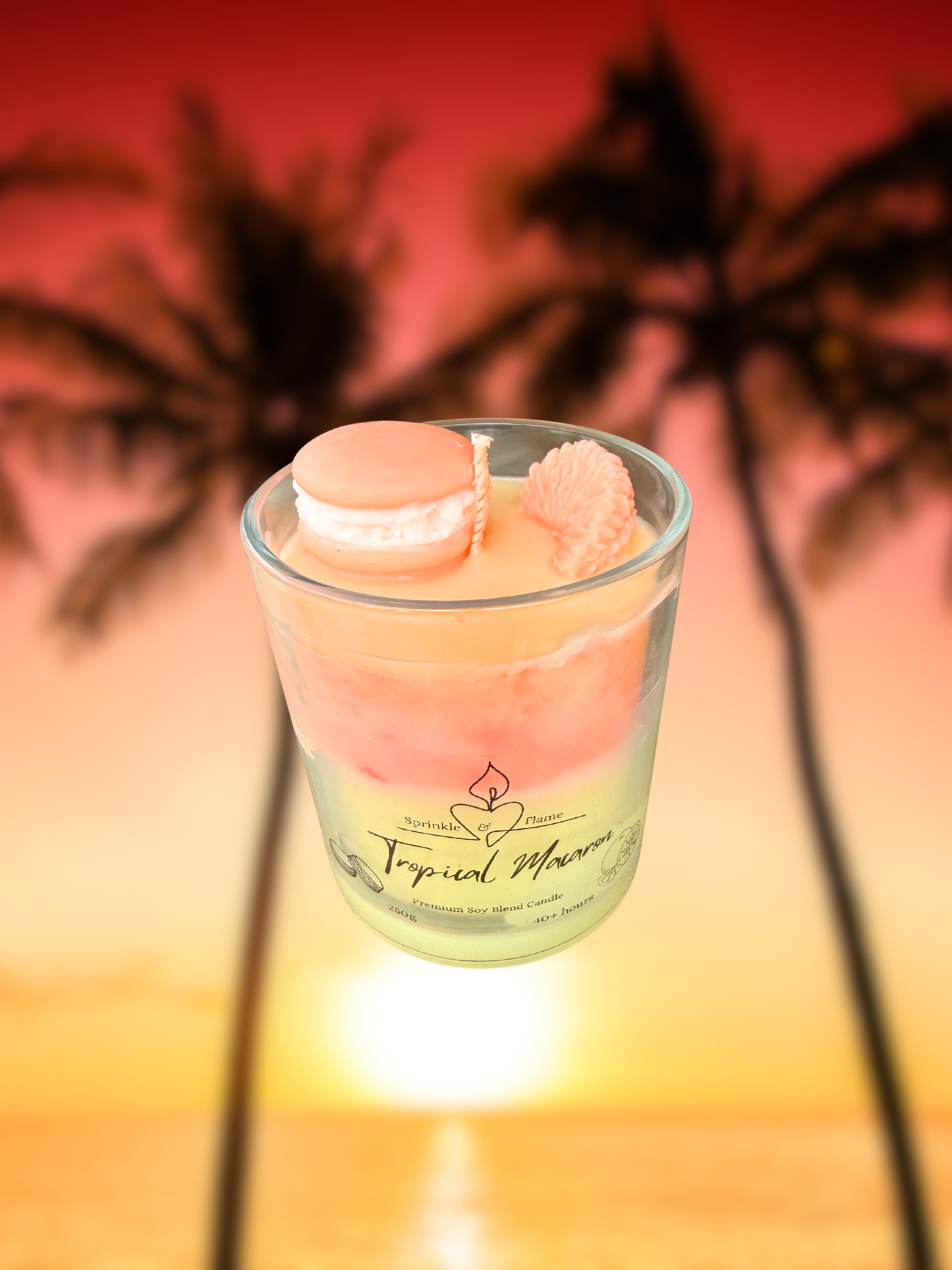 Tropical Macaron Candle