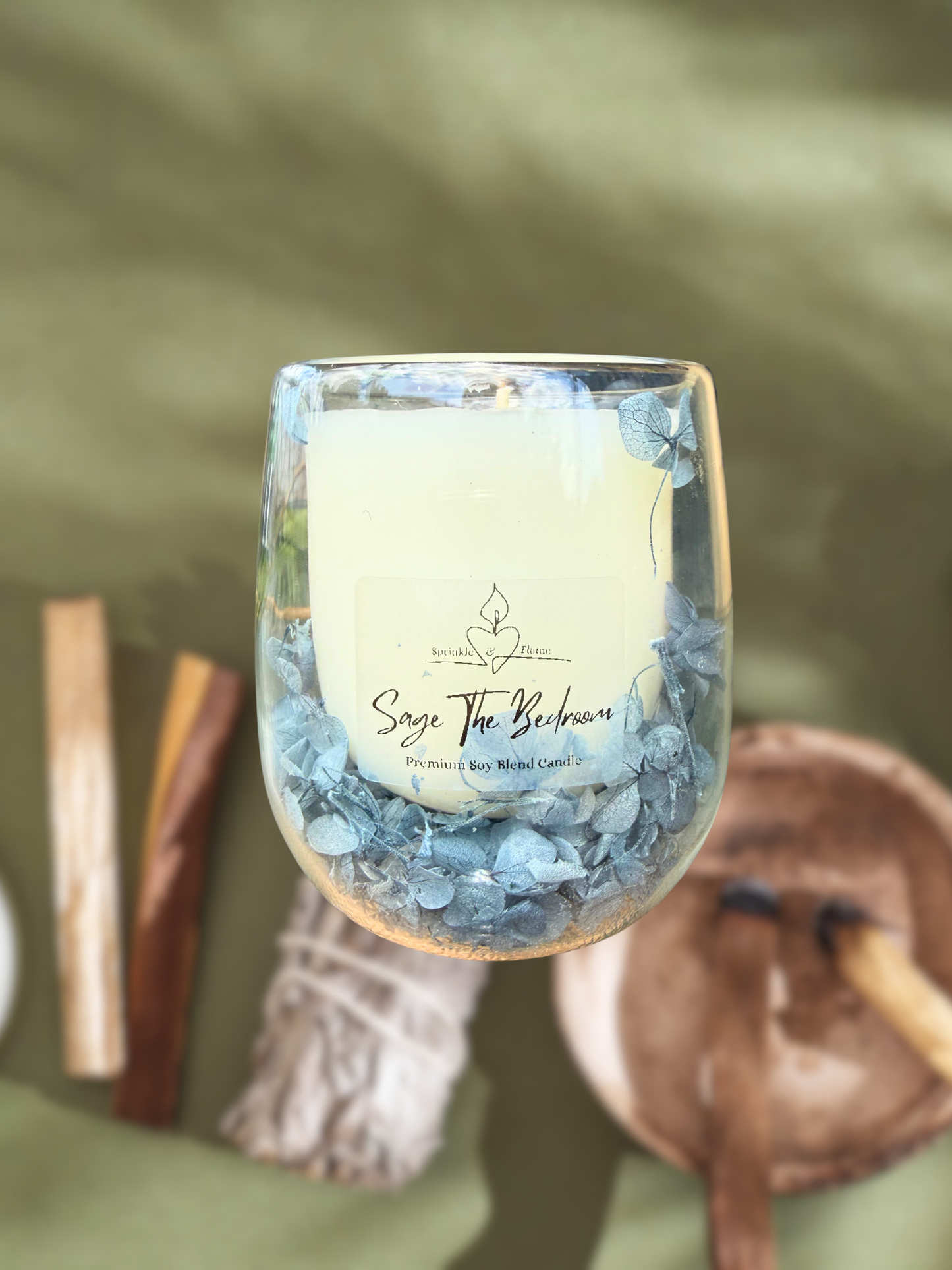 Sage the Bedroom Floral Candle