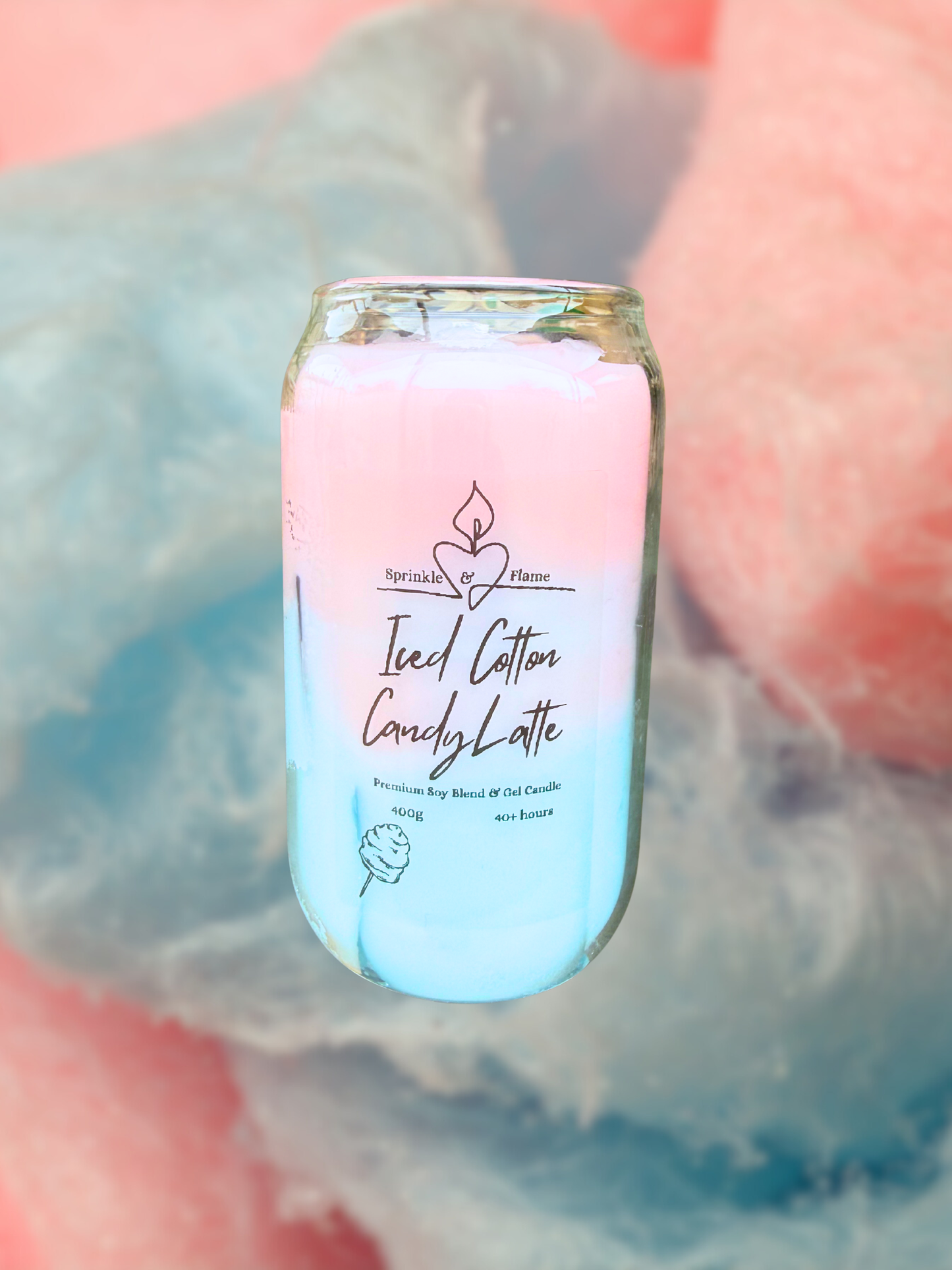 Iced Cotton Candy Latte Candle