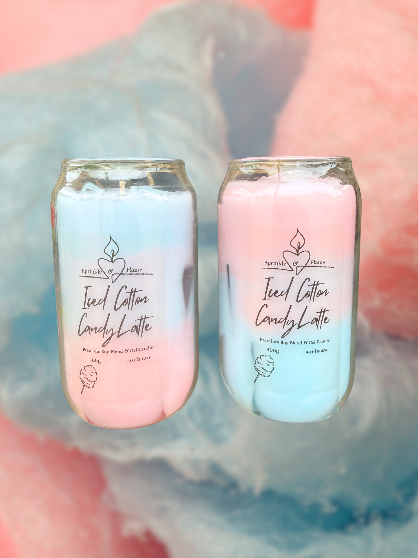 Iced Cotton Candy Latte Candle
