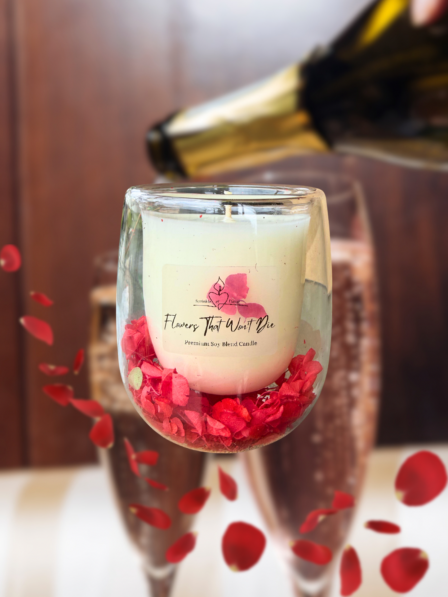 Flowers That Won’t Die Floral Candle